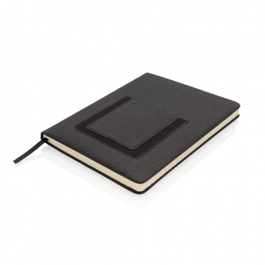 Logotrade advertising product picture of: Deluxe A5 Notebook with phone pocket